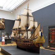 Amsterdam - Ryksmuséum - Un modèle de navire de guerre du 17eS.