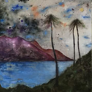 Abyssus/Elysion, 85x80 cm, mixed media on canvas