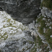 Blick in den oberen Teil des Kamines