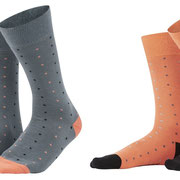 Sokken Gero in 98% bio-katoen met 2% elastaan, per 2 paar verpakt, asfalt en peper, Living Crafts, beschikbaar in de maten 39-42 en 43-46, prijs: 12,99 €