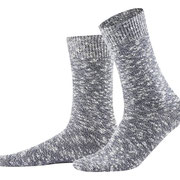 Sokken Joni in 98% bio-katoen met 2% elastaan, per 2 paar verpakt, marineblauw mouliné, Living Crafts, beschikbaar in de maten 35-38 en 43-46, prijs: 14,99 €