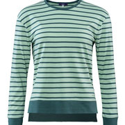 Nachthemd Nicci in 100% bio-katoen jersey, mistig groen/dennengroen gestreept, Living Crafts, beschikbaar in de maten S, M, L en XL, prijs: 29,99 €