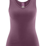 Onderhemdje Janine in 100% bio-katoen fijne rib, donkerroze, Living Crafts, beschikbaar in de maten S, M, L en XL, prijs: 18,99 €