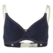 BH zonder beugel in 100% bio-katoen, indigo, Engel, beschikbaar in de maten 70B, 75B en 75C, prijs: 51,00 €; 80B, 85B en 80C, prijs: 51,50 € en 85C, prijs: 51,95 €
