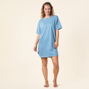 Slaapkleed Berit, zacht blauw gespikkeld, Living Crafts