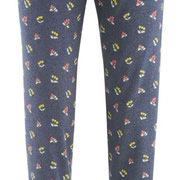 Pyjamabroek Aveline in 100% bio-katoen fijne rib, herfstvruchten, Living Crafts, beschikbaar in de maten XS en S, prijs: 32,99 €