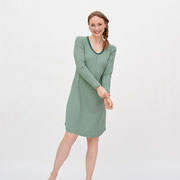Slaapkleed Diana, mistig groen/dennengroen gestreept, Living Crafts