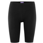 Legging, model wielerbroek, Idina in 92% bio-katoen en 8% elastaan jersey, zwart, Living Crafts, beschikbaar in de maten XS, S, M, L en XL, prijs: 21,99 €