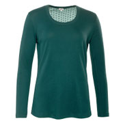 Nachthemd Salisa in 100% bio-katoen fijne rib, zeegroen, Living Crafts, beschikbaar in de maten S, M, L en XL, prijs: 29,99 €