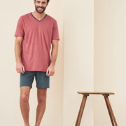 Pyjama Carl, asfaltgrijs/rood, Living Crafts