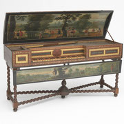 Virginal by Adam Leversidge, London, 1666, English, 17th century, The Belle Skinner Collection ® Yale University Collection of Musical Instruments