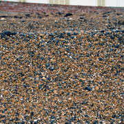 Easterlies have banked the shingle high. Walking by it falls spontaneously as if someone else were these.