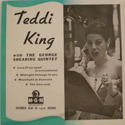 Teddy King With The George Shearing Quintet - MGM EP 567