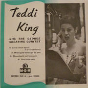 Teddy King With The George Shearing Quintet - MGM EP 567