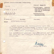 Brief der Hourdisfabrik aus dem Jahre 1942  