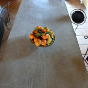 table cuisine en beton ciré