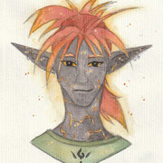 RPG-Charakter: Azar Rkhan | Bleistift, Aquarell