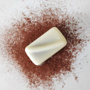 Gianduja au chocolat blanc.