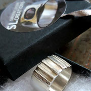 Bague "linéaire" en argent 925