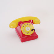 電話111　ダイヤル　黄色＆赤　175×130×95　¥700　＊チップあり＊
