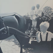 Vogelschießen, Acryl auf Leinwand, 70cm x 100cm x 3,8cm