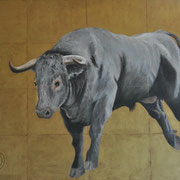 peinture-toro-de-combat-corrida-nimes-art-roussel-meric