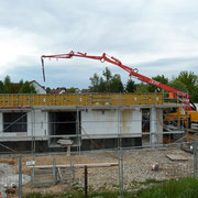 Die Decke wird Betoniert