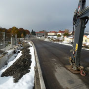 Eine Woche später Blick Richtung Arnsdorf die Straße ist bis Arnsdorf Asphaltiert. 