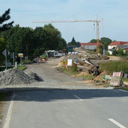 Die S 149 wurde bie Einfahrt Röderstraße abgefräst.