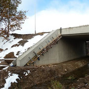 An der Röderbrücke gehen die Betonierarbeiten...