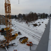 Fußgängerbehelfsbrücke wurde abgerissen.