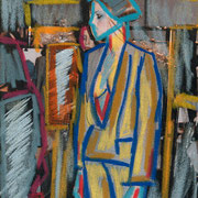 Femme à la Veste Bleue - Collection Privée