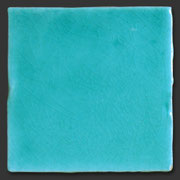 Glasierte Terracotta, Serie "AK", Verde Azulado 10x10 cm / 13x13 cm