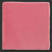 Glasierte Terracotta, Serie "AK", Rosa 10x10 cm / 13x13 cm