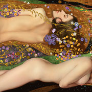 AquaMossaLa  Homage to Klimt  Photograph and digital pigments  Jeff Wack  $2000  32"x55"