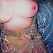 Body in Water  oil on Canvas  3'x4'  Rosanna Lyons  $2750