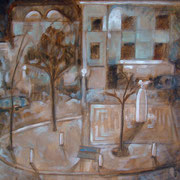 “Notturno in Piazza della Repubblica” - tecnica mista su carta cm. 40 x 30 – Siena, collezione privata
