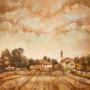 “Estate a Cernusco” (vedi scheda) - tecnica mista su tela cm. 50 x 50 – 2° premio al 15° Concorso di Pittura San Giorgio - Limito di Pioltello, collezione privata