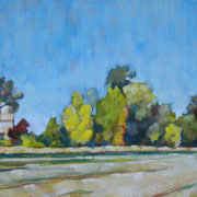 “I prati dietro Santa Maria” - olio su tavola cm. 20 x 40 - Cernusco sul Naviglio, collezione privata