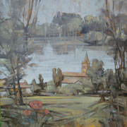 “Cavenago d’Adda” - olio su tela cm. 60 x 60 - Monza, collezione privata