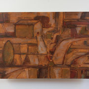 “Paesaggio onirico”, olio su legno, cm. 28 x 40,2 x 0,4 - € 500,00