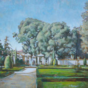 “Giardini all’italiana a Cernusco” - tecnica mista su tavola cm. 40 x 40 – Segnalazione sezione “Classica” Cernuscoinquadro 2013 – Cernusco sul Naviglio, collezione privata