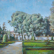 “Giardini all’italiana a Cernusco” - tecnica mista su tavola cm. 40 x 40 – Segnalazione sezione “Classica” Cernuscoinquadro 2013 – Cernusco sul Naviglio, collezione privata