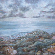 “Nuvole su Varazze” - tecnica mista su cartone telato cm. 40 x 30