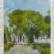 “Primavera ai Giardini all’Italiana” - olio su tela non intelaiata, cm. 36 x 47,5
