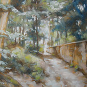 “Passeggiata al Parco di Monza” - olio su cartone telato cm. 24 x 30 - Monza, collezione privata