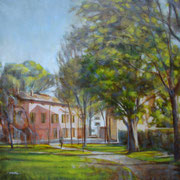 “L’ombra di Santa Maria” - olio su tela cm. 60 x 60 