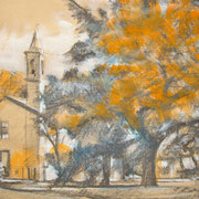 “Santa Maria”, studio - tecnica mista su carta cm. 26,5 x 16 - Cernusco sul Naviglio, collezione privata