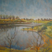 “Mattina d’inverno alla cava” - olio su tela cm. 50 x 60 – Monza, collezione privata
