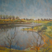 “Mattina d’inverno alla cava” - olio su tela cm. 50 x 60 – Monza, collezione privata